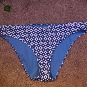 Hollister Blue and White Geometric Bikini